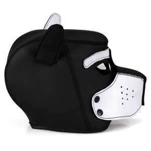 Puppy Play Hondenkap Volledige Hoofdbescherming voor BDSM Roleplay Neopreen Hoge Kwaliteit PU Materiaal Aanpasbaar Koppels BDSM <span class=keywords><strong>Bondage</strong></span> - Product Image 5