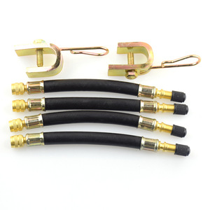 Kit de tubes d'extension de valve 140 mm avec pinces métalliques pour réparation et gonflage des pneus pleins de scooter - Product Image 2