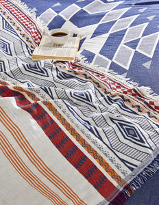 Diseño elegante 100% Manta de algodón Jacquard Throw 230x260cm 90x102 pulgadas Colección Jacquard Manta Colcha - Product Image 2