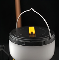 Lanterne de camping portable rechargeable avec guirlande lumineuse LED extractible, lampe de tente rétro à intensité variable IP44 Type-C