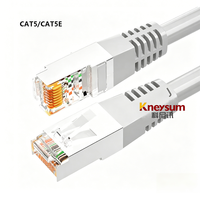 Cable de Red Kneysum Personalizable CAT5 CAT5E CCA FTP, Conductor Sólido de 8 Hilos, Par Trenzado, 0.5m-5m, Rj45, para Interiores