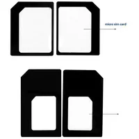 Adaptador de tarjeta Nano SIM 4 en 1 Adaptador micro SIM con paquete minorista de llave de expulsión de PIN para iPhone 5/6/6S/Samsung