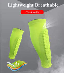 En gros, personnalisable : Protège-tibias de football en nid d'abeille avec sangle de maintien pour la jambe et manchon de compression du mollet - Product Image 2