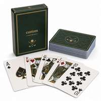 Jeu de cartes de golf personnalisé avec feuille verte, boîte de rangement, cadeau pour les membres et l'hôtellerie
