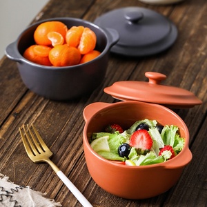 <span class=keywords><strong>ชาม</strong></span>เซรามิกทรงกลมสำหรับอุ่นอาหาร,<span class=keywords><strong>ชาม</strong></span>เซรามิกสองหูพร้อมฝาปิดสำหรับใส่ไมโครเวฟ - Product Image 3