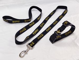 Conjunto de Correa y Collar para Perro de Poliéster y Nailon Clásico y Duradero con Gancho de Metal Resistente, Impresión de Logotipo Personalizado para Gatos y Perros - Product Image 2