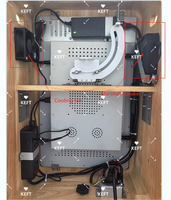 Cabina de Fotos de Madera de Doble Cara de Alta Calidad con Pantalla Táctil de 18.5 Pulgadas, Mini PC Todo en Uno, Cámara DSLR (Incluye Estuche de Transporte)