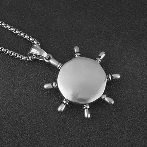 Haute qualité nouvelle mode positionnable boussole pendentif hommes Vintage en acier inoxydable chaîne collier Hip-Hop hommes bijoux - Product Image 4