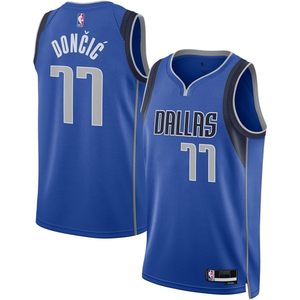 Dallas Mavericks Luka Doncic Youth Blue Icon Edition Swingman Jersey Boys 8-20 Vêtements de basket-ball à col en V qui évacuent l'humidité - Product Image 1