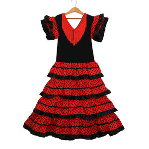 Costume de danseuse <span class=keywords><strong>flamenco</strong></span> espagnole pour filles, <span class=keywords><strong>robe</strong></span> de style <span class=keywords><strong>flamenco</strong></span> gypsy tendance pour filles, vente chaude - Product Image 3