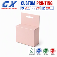Boîte de présentation suspendue en carton blanc à fond verrouillable avec trou de suspension, personnalisable, pour petits articles de vente au détail – Approvisionnement direct usine