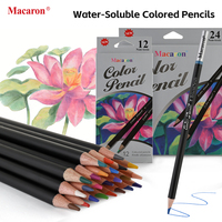 Ensemble de crayons de couleur Macaron 12/24, logo personnalisé, emballage en boîte en papier coloré pour enfants, certifié EN71, mine de 3,0 mm