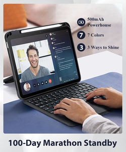Prix de gros Clavier magique pour 12.9 iPad Attaché magnétique Soft <span class=keywords><strong>Touch</strong></span> PU Cover Auto-connect 7-RGB Clavier rétro-éclairé - Product Image 6