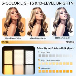 St120 मिनी एलईडी कैमरा लाइट डाइमिमिबल 2500-9000 के पैनल दीपक और स्टूडियो वीडियो शूटिंग के लिए ट्राइपोड - Product Image 4