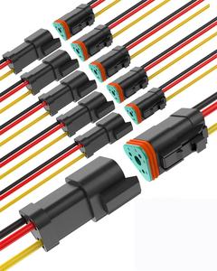 Ensamblaje de arnés de cables eléctricos automotriz personalizado con conectores Deutsch <span class=keywords><strong>DT</strong></span>/AT Series de 3 pines, 16AWG - Product Image 6
