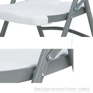 Yüksek kaliteli taşınabilir beyaz açık kullanılan düğün reçine plastik katlanır sandalye için katlanmış olaylar partiler parti sandalyeleri ve masalar