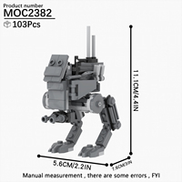 Ensemble de blocs de construction Space War AT-RT, kits DIY, briques MOC, jouets pour enfants, Mould king MOC2382