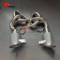 Collecteurs d'échappement en acier inoxydable pour Porsche GT3RS 2024 avec catalyseurs intégrés à haut débit, fixation directe par boulons