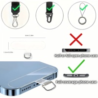 Lot de 10 patchs adhésifs transparents en TPU pour cordon de téléphone – Sangle universelle détachable anti-perte avec kit de connexion