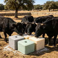Grand stock de blocs de sel minéral pour animaux, supplément nutritionnel pour le bétail d'élevage en pâturage
