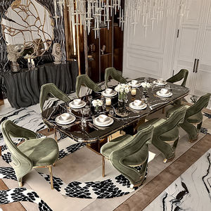 Tables de <span class=keywords><strong>salle</strong></span> <span class=keywords><strong>à</strong></span> <span class=keywords><strong>manger</strong></span> au design exclusif en marbre Mobilier de <span class=keywords><strong>salle</strong></span> <span class=keywords><strong>à</strong></span> <span class=keywords><strong>manger</strong></span> en métal doré Table <span class=keywords><strong>à</strong></span> <span class=keywords><strong>manger</strong></span> de luxe fabriquée <span class=keywords><strong>à</strong></span> la main <span class=keywords><strong>Ensemble</strong></span> 10 sièges 12 - Product Image 4
