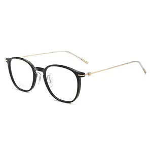 Hot Sale Transparent Thin Slim Nylon Acetate Women Men Mix Eyewear Light Glasses Eyeglasses Pure Titanium Optical Frames