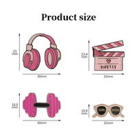 Autocollants Téléphone en Métal Rose en Stock Expédition Rapide Style INS Mignon Dessin Animé Mode Cosmétique Filles Décalcomanies pour Coque Mobile Personnalisation Usine OK