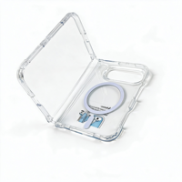 Coque de téléphone de luxe N52 magnétique puissante anti-chute antichoc transparente en TPU PC anti-jaunissement, vente en gros pour iPhone Duo
