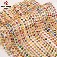 Colliers trèfle multicolores en cristal, breloques en acier inoxydable plaqué or 18 carats PVD, collier tennis arc-en-ciel, bijoux de mode pour femmes