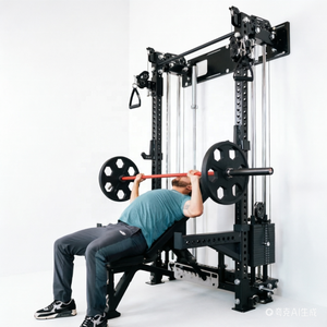 Appareil de musculation fonctionnel mural à fixation latérale avec système de poulies à double câble pour entraînement complet du corps et renforcement musculaire à domicile - Product Image 6