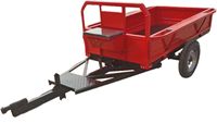 Petit godet de remorque agricole à quatre roues Micro-Tiller Transport monté sur tracteur à conducteur marchant pour l'agriculture et le jardinage