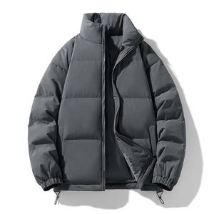 Veste à col montant unie pour homme et <span class=keywords><strong>femme</strong></span>, nouvelle collection hiver 2026, épaisse, tendance, décontractée, pour couple, style 'bread coat' - Product Image 2