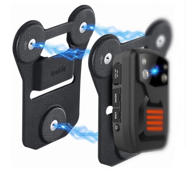 Customizable Magnetic Body Worn Camera Suction Back Clip Rare Earth Strong Magnets Mount Holder Wearable Camera