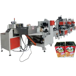 Automatic biscuit tin can with lock seam production line Square can making production line for tea cans