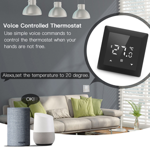 Hy516 phòng Nhiệt Đen Led Glass Bảng điều chỉnh Wifi tuya điều khiển con sàn Khóa hệ thống sưởi ấm lập trình CE thông minh nhiệt - Product Image 4