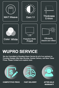 Nouvel arrivage de tissu tissé Wupro 90-230 pouces ALR 4K écran acoustiquement transparent écran de projection UST à cadre fixe mural - Product Image 6