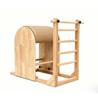 Reformer de Pilates Profesional de Madera, Diseño de Grado Comercial con Alta Capacidad de Carga, Apto para Múltiples Personas y Uso de Alta Frecuencia