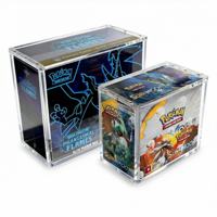 Boîte en acrylique de haute qualité avec couvercle magnétique pour cartes Pokémon, protection UV, couvercle magnétique pour un rangement sécurisé