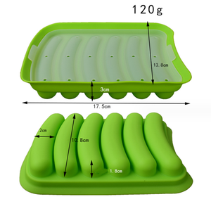 Dày Ice Kẹo Sô Cô La Thạch Bánh 10 Khoang Dải Dài <span class=keywords><strong>Silicone</strong></span> Hot Dog Xúc Xích Nhà Sản Xuất Ngón Tay Bánh Quy Khuôn Khuôn Nhựa - Product Image 6