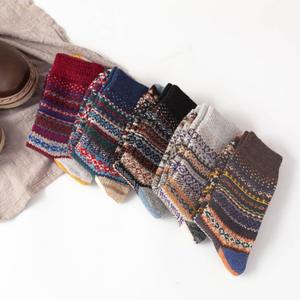 Calcetines de Lana <span class=keywords><strong>Merino</strong></span> de Alta Calidad, Gruesos y Cálidos, de Punto Jacquard, Estilo Nórdico, para Hombre, para Invierno - Product Image 3