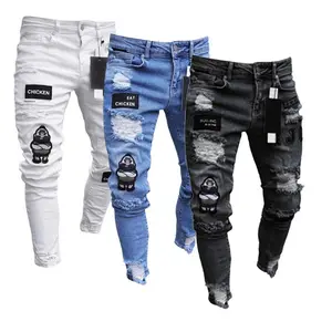 Men Pants Fashion Men Casual Pants Stretch Jeans Skinny Work Trousers Male Vintage Wash Plus Size Jean Slim Fit for Men Clothing