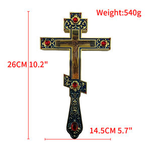 พระเยซูข้ามคริสเตียนออร์โธดอกซ์คริสตจักรช้อนส้อมคาทอลิกตกแต่งศาสนาทองปลูก - Product Image 6