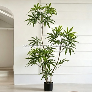 Árbol Artificial de Pavo Real Grande en Maceta, Dizygotheca Nórdica, Follaje Artificial para Interiores, Hogar, Oficina, Jardín, Acción de Gracias, Boda - Product Image 2