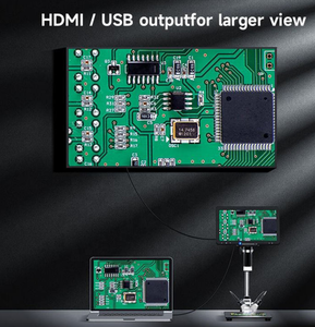 กล้องจุลทรรศน์ดิจิตอล HDMI หน้าจอ IPS ขนาด <span class=keywords><strong>10.1</strong></span> นิ้ว พร้อมไฟ LED สำหรับการตรวจสอบและซ่อมแซม - Product Image 2