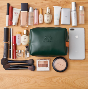 Bolsa de Viaje de Piel Vegana Personalizada al por Mayor para Joyería, Bolsa de Maquillaje con Cierre de Cremallera a la Moda, Patrón de Letras, PU, Pedido Personalizado - Product Image 5