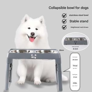 Supports de gamelles surélevées pour chiens de grande race, en acier inoxydable, pour chiens de grande/moyenne taille, pour aliments et eau - Product Image 2