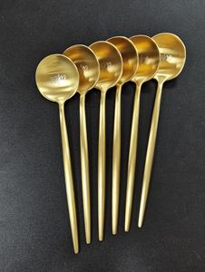 Royal 304 Stainless Steel Long Handle Dinner <strong>Spoon</strong> Luxury <strong>Gold</strong> <strong>Serving</strong> <strong>Spoons</strong> - Product Image 4