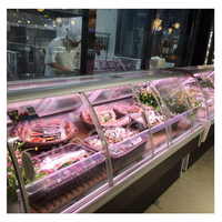 Vitrines réfrigérées d'occasion pour boucherie, comptoirs de service traiteur, réfrigérateurs de présentation de viande et de fromages