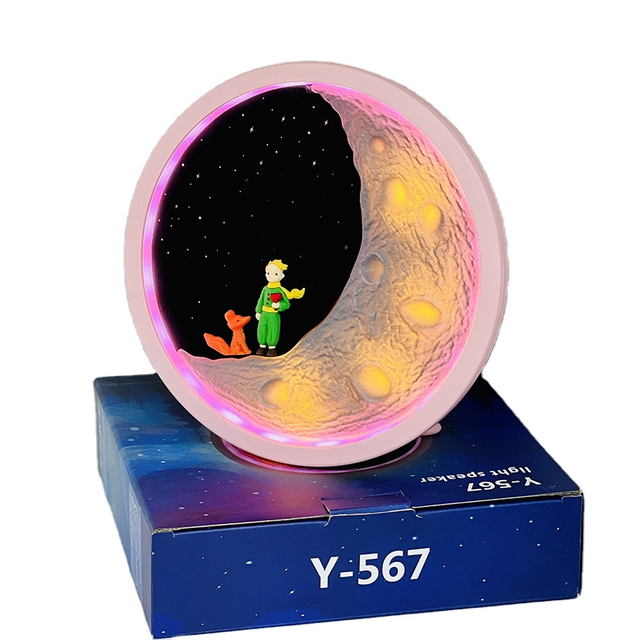 Morden Style Y-567 Bedside Lamp Decoration Moon Star Sound System Wireless Speakers Subwoofer for Gift