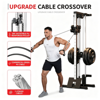 Machine à poulie à câble en acier pour la musculation à domicile, idéale pour les exercices de tirage dorsal, d'épaules et de triceps